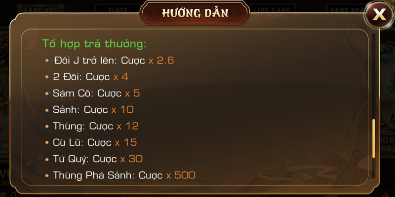 Cách Chơi Mini Poker Đơn Giản Tại Cổng Game Iwin 4 Quy định trả thưởng trong mini poker